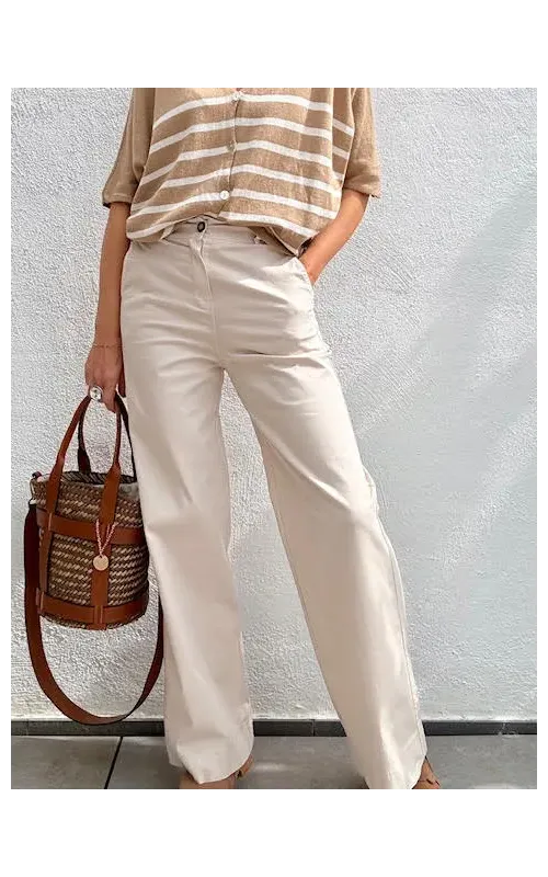 Pantalones Chino Beige Low