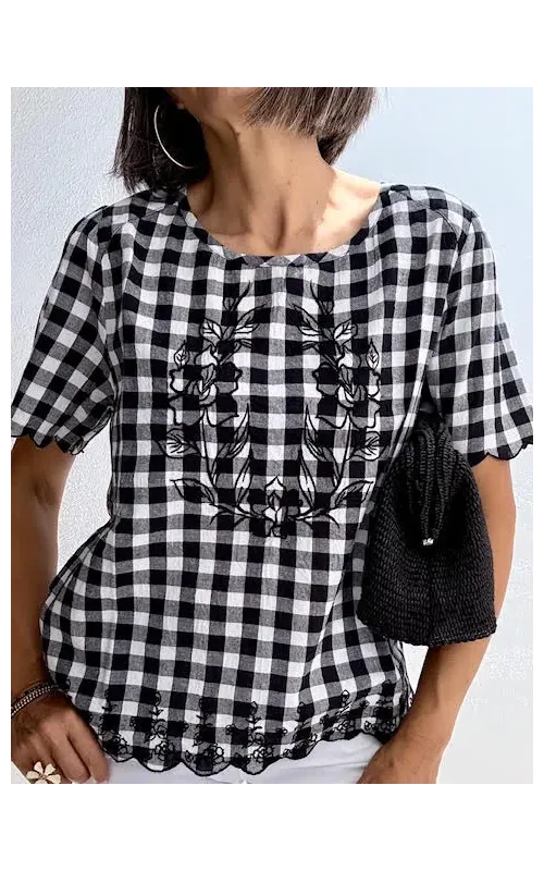 Blusa Cuadro B/N